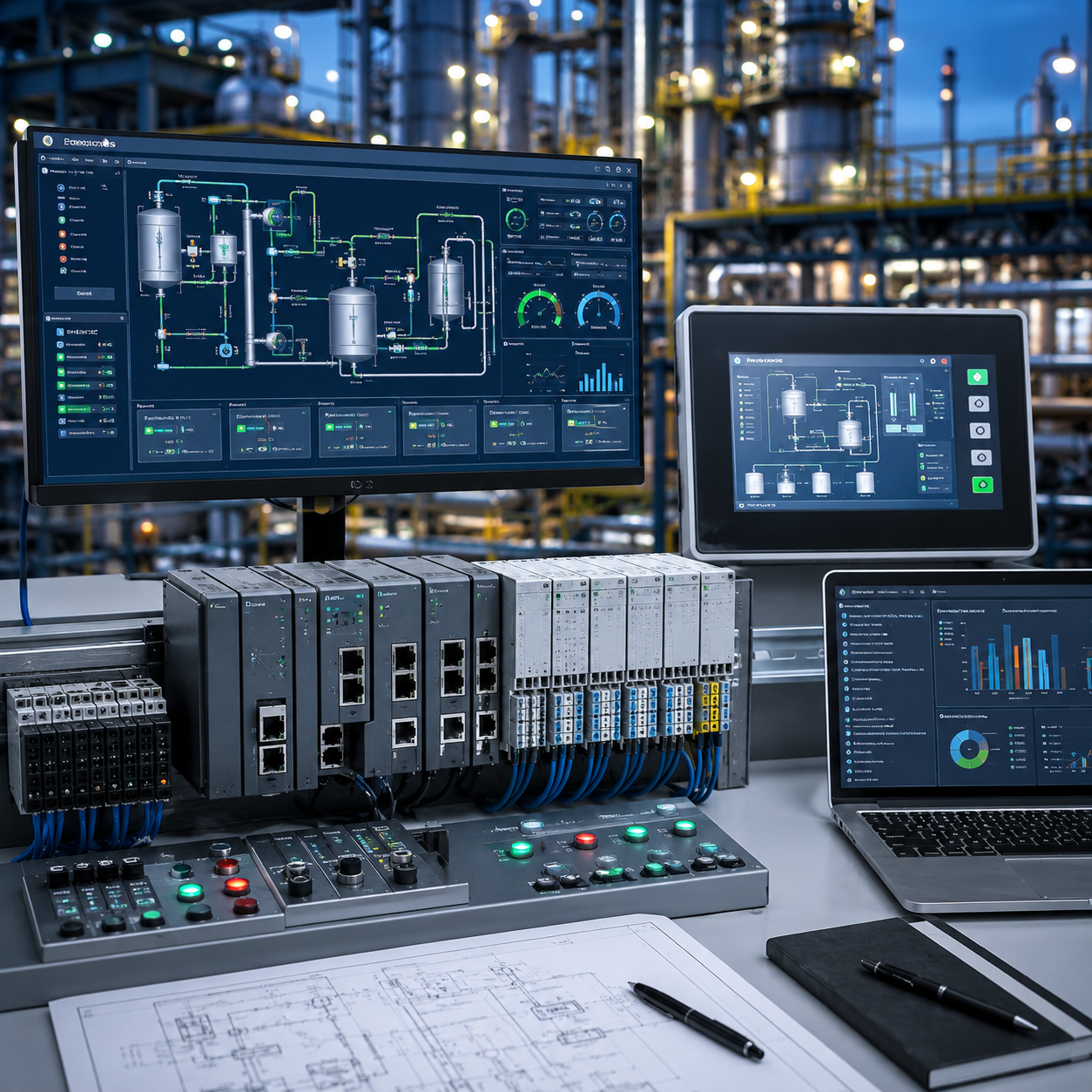 Automatización de Plantas (SCADA, PLC y HMI Multimarca)
